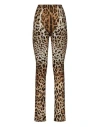 Dolce & Gabbana X Kim Printed High-rise Skinny Pants In Brown