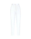 Dolce & Gabbana High-waisted Gabardine Trousers In White