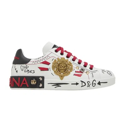Pre-owned Dolce & Gabbana Portofino 'embroidery And Studs' | White | Men's Size 39