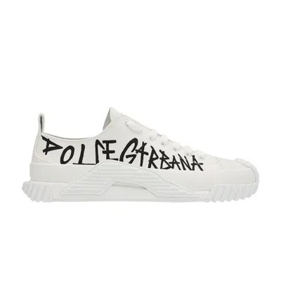 Pre-owned Dolce & Gabbana Portofino Low 'logo Print - White' | Men's Size 40.5