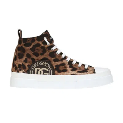 Pre-owned Dolce & Gabbana Portofino Mid 'leopard' | Brown | Men's Size 43