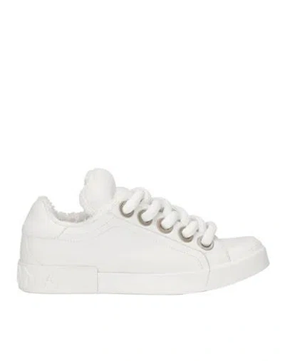 Dolce & Gabbana Portofino Sneakers Man Sneakers White Size 8 Leather