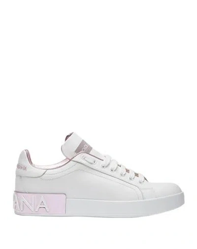 Dolce & Gabbana Portofino Sneakers Woman Sneakers White Size 9.5 Leather
