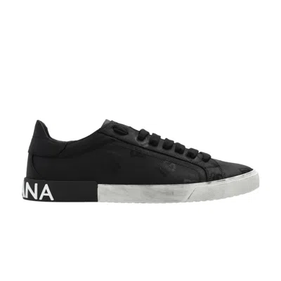 Pre-owned Dolce & Gabbana Portofino Vintage 'all Over Logo - Black' | Men's Size 40