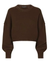 Dolce & Gabbana Round-neck Drop-shoulder Jumper In Brown