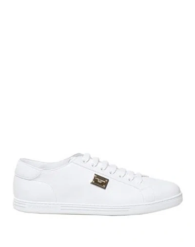 Dolce & Gabbana Saint Tropez Sneakers Man Sneakers White Size 8 Leather