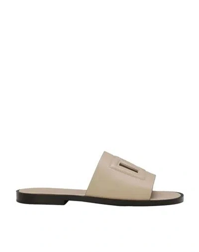 Dolce & Gabbana Sandals Man Sandals Beige Size 9 Leather