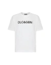 Dolce & Gabbana White Crewneck T-shirt With Contrasting Logo In White