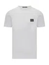 Dolce & Gabbana Dolce&gabbana White Crewneck T Shirt With Logo Plaque In White