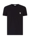Dolce & Gabbana Tricolor Logo Stretch Cotton T-shirt In Black