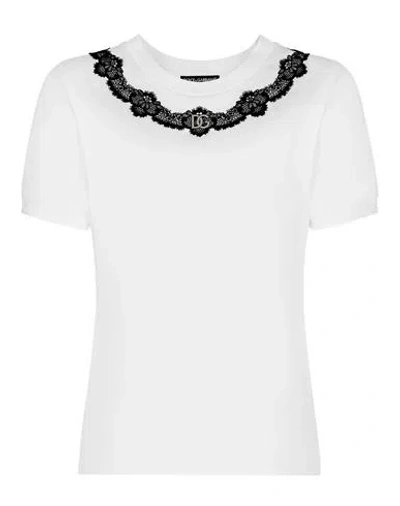Dolce & Gabbana T-shirts Woman T-shirt White Size 6 Cotton