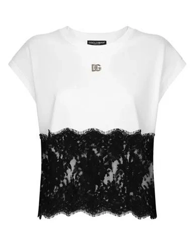Dolce & Gabbana T-shirts Woman T-shirt White Size 8 Cotton