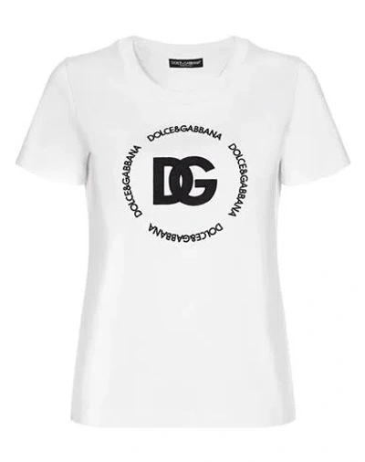 Dolce & Gabbana T-shirts Woman T-shirt White Size 8 Cotton