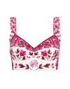 Dolce & Gabbana Majolica Print Cropped Top In White