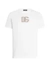Dolce & Gabbana Cotton T-shirt With Patch Logo On The Front In White