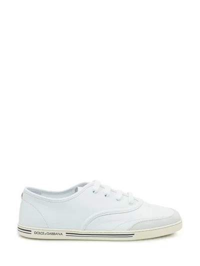 DOLCE & GABBANA DOLCE & GABBANA DOLCE & GABBANA WHITE LEATHER SNEAKERS