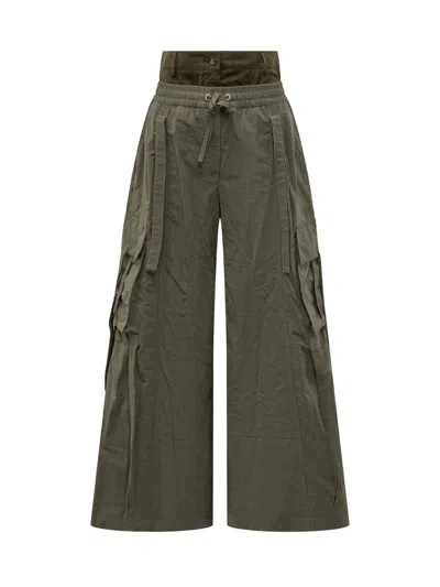 Dolce & Gabbana Wide Leg Cargo Pants In Green