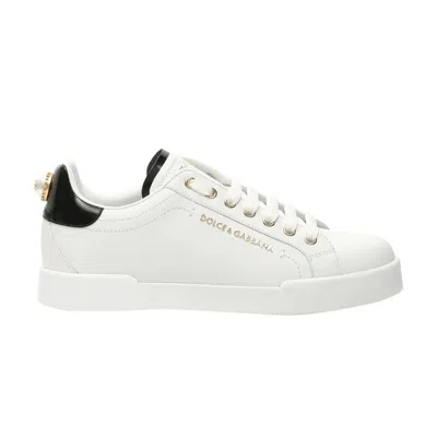 Pre-owned Dolce & Gabbana Wmns Portofino 'white Black Gold' | Women's Size 34
