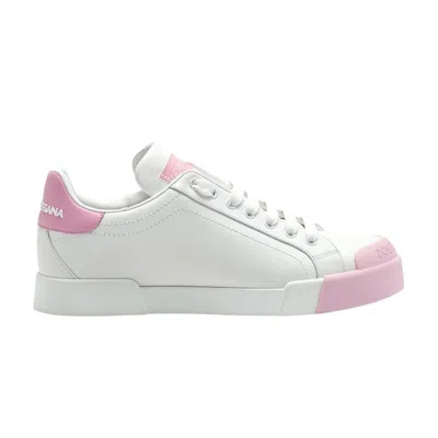 Pre-owned Dolce & Gabbana Wmns Portofino 'white Pink' | Women's Size 35
