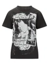 Dolce & Gabbana Graphic Print Cotton T-shirt With Ribbed Neck In Black