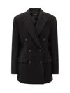 Dolce & Gabbana Double-breasted Jacket Structured Shoulders In Black