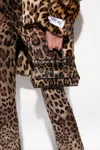 Dolce & Gabbana Kim  Small Leoprint Sicily Bag In Brown