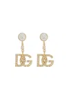 Dolce & Gabbana Dolce Gld Crystl Dg Drop Erng In Yellow