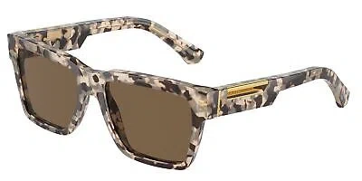 Pre-owned Dolce & Gabbana Dolce N Gabbana Dg4465 343473 Havana Beige Dark Brown 55 Mm Men's Sunglasses