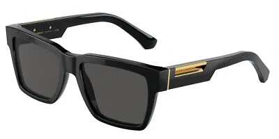 Pre-owned Dolce & Gabbana Dolce N Gabbana Dg4465 501 87 Black Dark Grey 55 Mm Men's Sunglasses In Gray