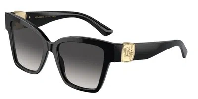 Pre-owned Dolce & Gabbana Dolce N Gabbana Dg4470 501 8g Black Dark Grey 54 Mm Women's Sunglasses In Gray
