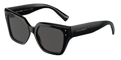 Pre-owned Dolce & Gabbana Dolce N Gabbana Dg4471 501 87 Black Dark Grey 52 Mm Women's Sunglasses In Gray