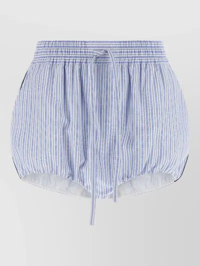 Dolce & Gabbana Dolce Signature Culottes Striped Pattern Pockets In Blue