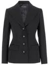 Dolce & Gabbana Dolce Single Breasted Wool Jacket In Black