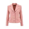 Dolce & Gabbana Single-breasted Pink Wool Jacket In Pink
