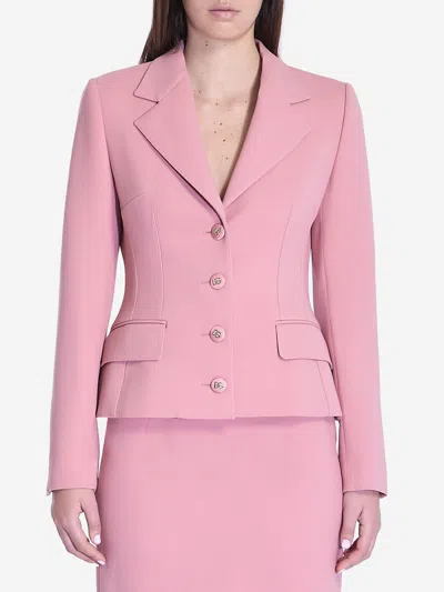 Dolce & Gabbana Dolce Singlebreasted Jacket In Pink