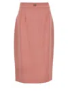 Dolce & Gabbana Midi Pencil Skirt In Pink