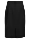 Dolce & Gabbana Wool Crepe Knee-length Pencil Skirt In Black