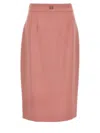 Dolce & Gabbana Midi Pencil Skirt In Pink