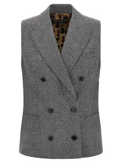 Dolce & Gabbana 'dolce' Vest In Gray