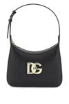 Dolce & Gabbana Structured Calfskin Shoulder Bag In Black