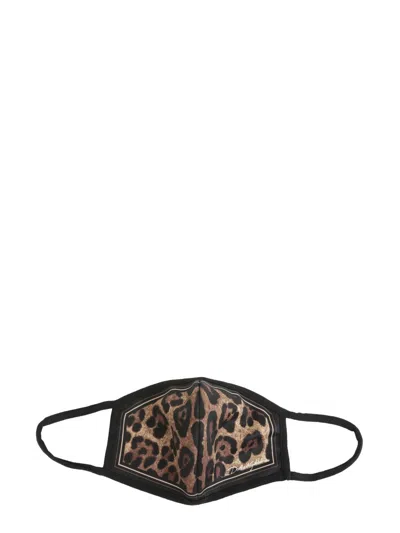 Dolce & Gabbana Neoprene Mask In Black