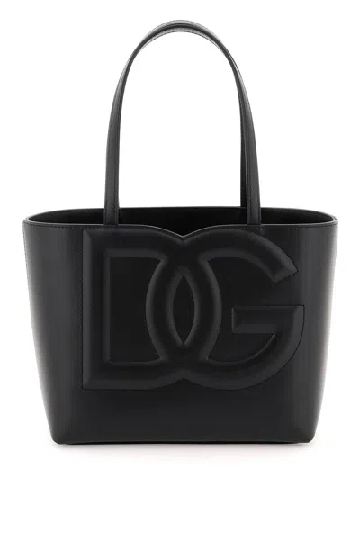 Dolce & Gabbana Dg Logo Small Tote Bag In 黑色的