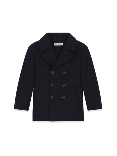 Dolce & Gabbana Double-breasted Wool-blend Coat In Black