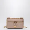 Dolce & Gabbana Sicily Cube Leather Vanity Crossbody Bag In Beige