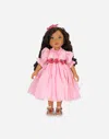 Dolce & Gabbana Doll With Chiffon Dress In Multi-colored