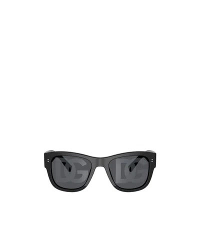 Dolce & Gabbana Domenico Logo-print Tinted Sunglasses In Black