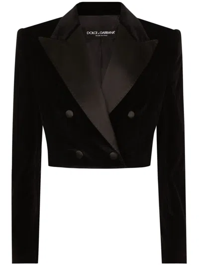 DOLCE & GABBANA BLACK SPENCER BLAZER