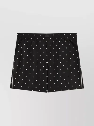 Dolce & Gabbana Dotted Swimsuit With Pocket And Slits In Black