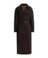 Dolce & Gabbana Double-breasted Belted Coat In Brown