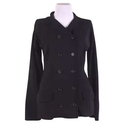 Pre-owned Dolce & Gabbana Double Breasted Black Virgin Wool Blazer Size 40